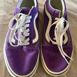 Vans Purple and White Women's Sneakers